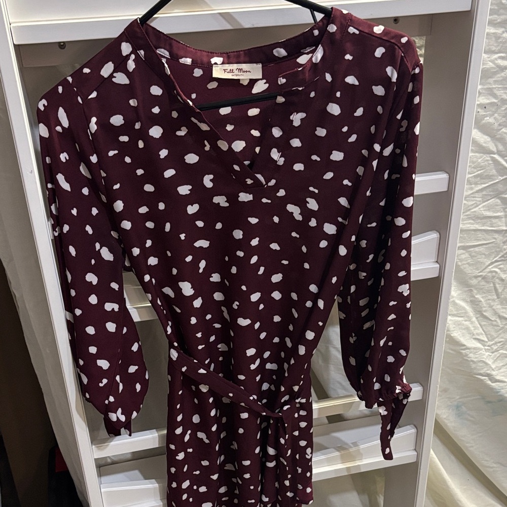 Full moon maternity maroon dress top